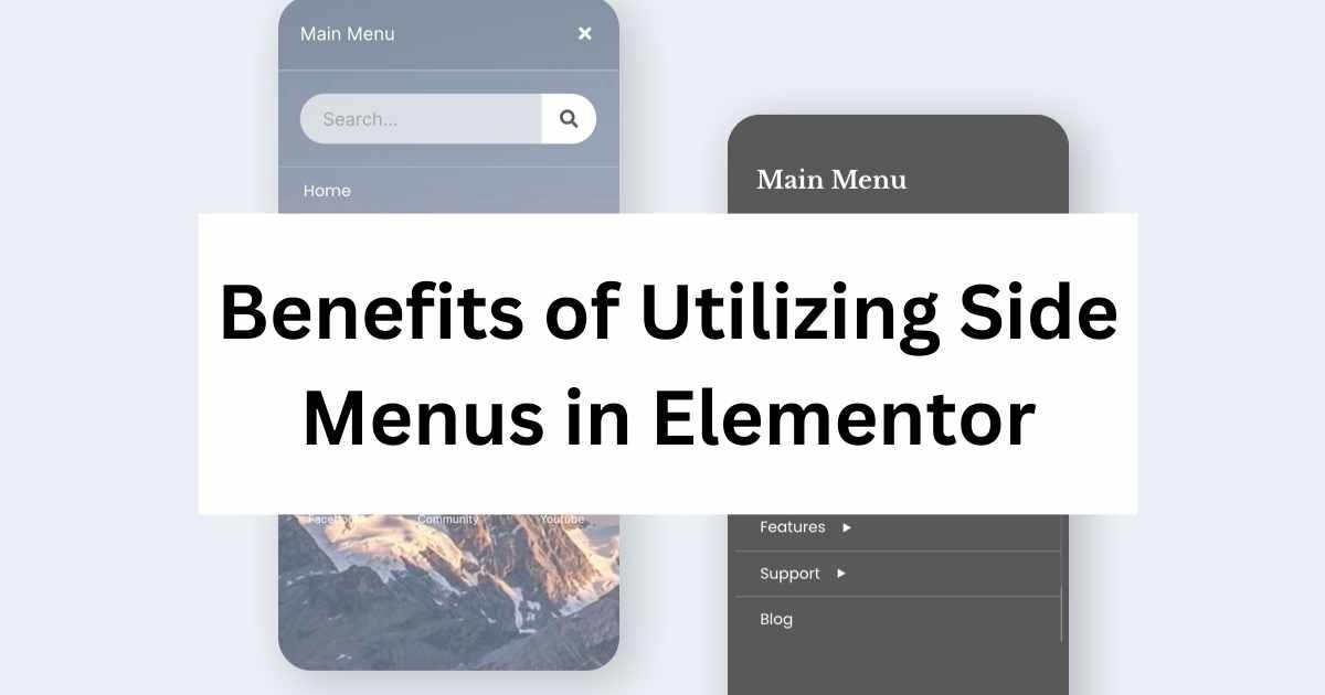 Benefits of Utilizing Side Menus in Elementor